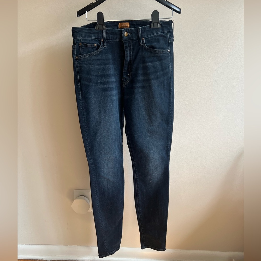 Mother jeans black High-waisted Looker inseam 29”